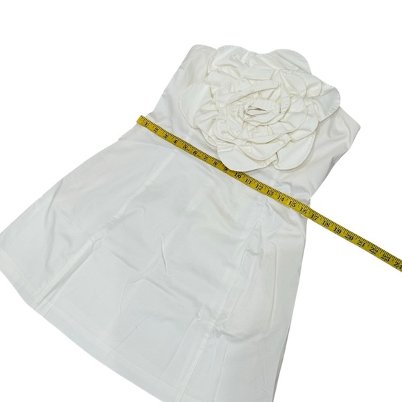 Mestiza New York Alba Cotton Sateen Strapless Flower Mini A-Line Dress SZ 8 NWT - Picture 15 of 16